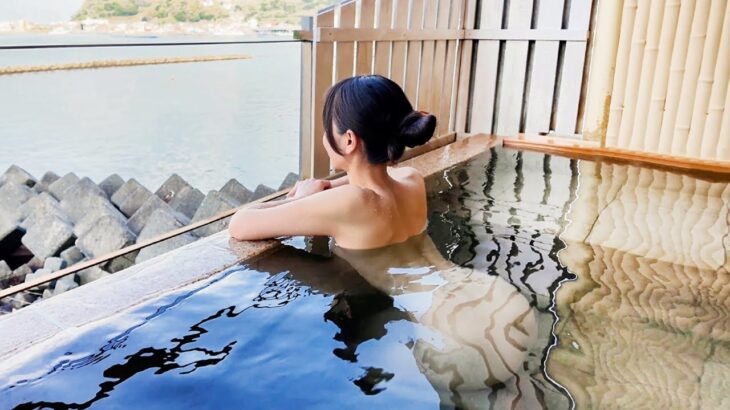 【温泉女子】伊豆半島随一のインフィニティ風呂【人妻】
